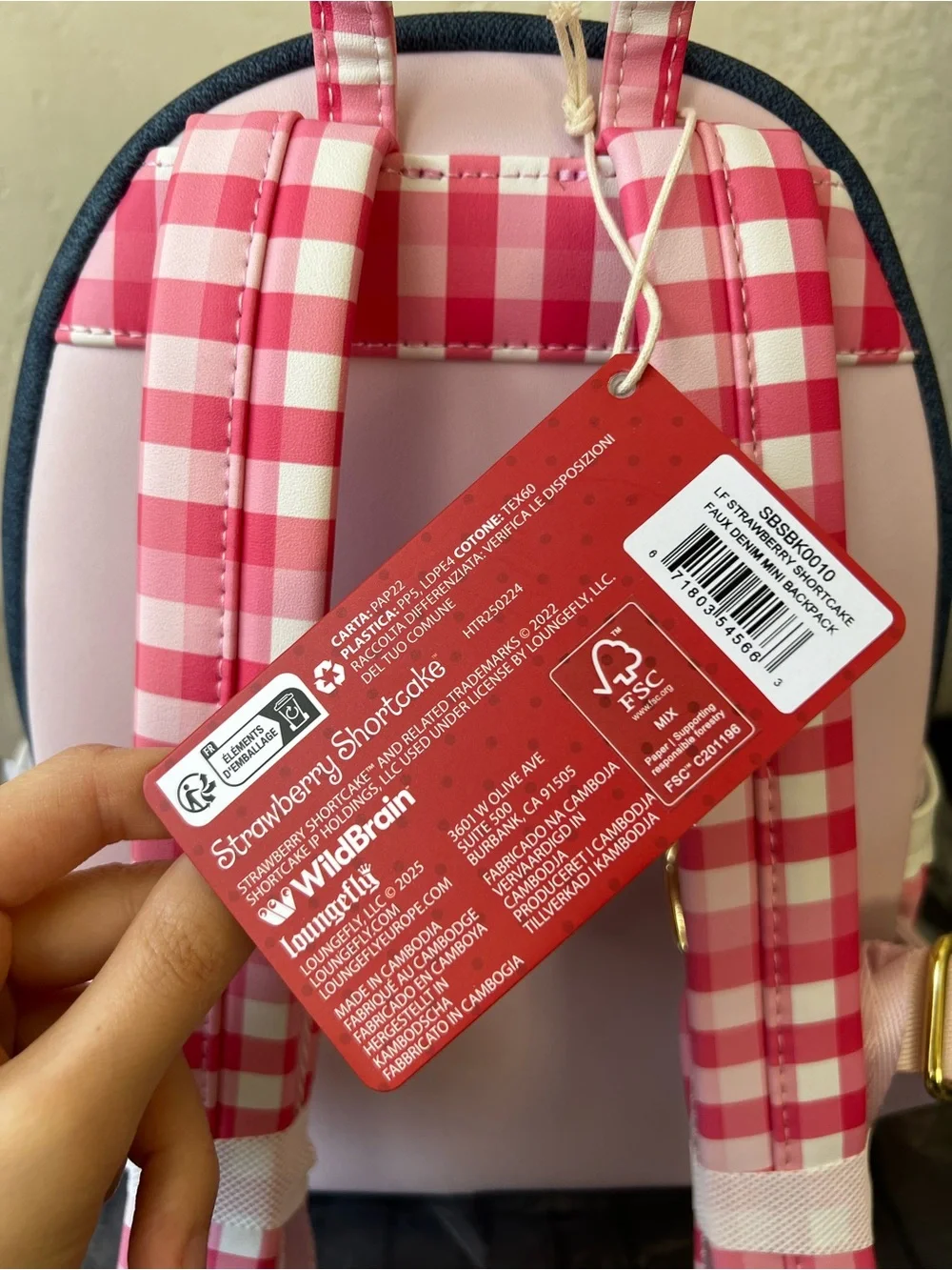 Loungefly Strawberry Shortcake Faux Denim Mini Backpack - NWT